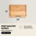 thumbnail image 2 of John Boos 24 by 18 by 2-Inch Newton Prep Master III Cutting Board with Graduated Juice Groove and Pan, 2 of 10