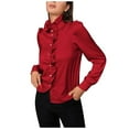 thumbnail image 2 of Clothing 2025 Super Soft Wrinkle Free Button Down Shirts for Women Formal Work Dress Blouses Tops Womens Button Down Shirts Boyfriend Long Sleeve Oversized Blouses Tops, 2 of 9