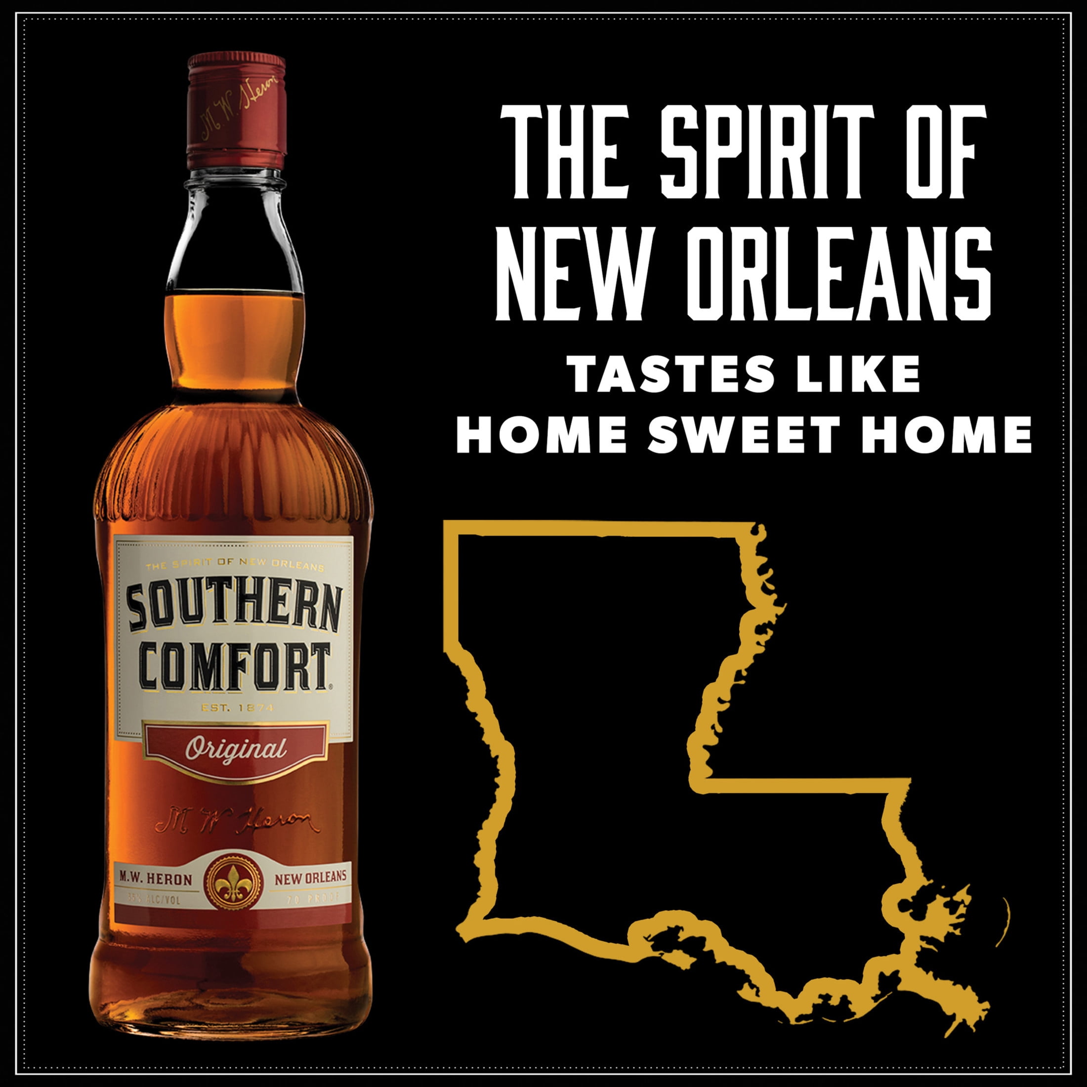 Southern Comfort Original Whiskey, 750ml Liquor, 35% Alcohol