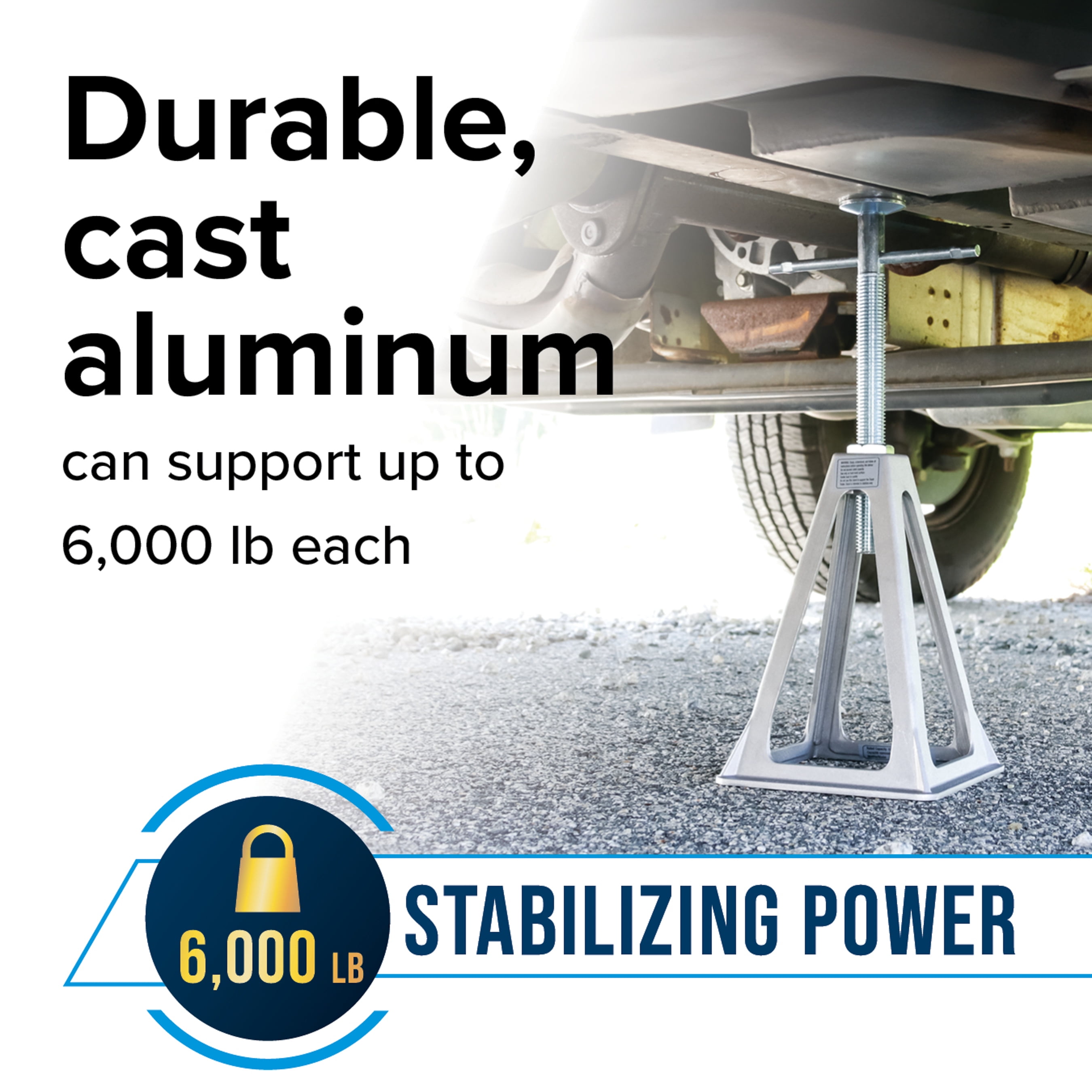 Camco Aluminum Stack Jacks, Stabilize, Position and Level Your RV, Trailer or Camper - 4 pack (44560)