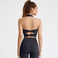 thumbnail image 4 of uvwlwu Women's Back Cutout Sports Bra Halter Neck Twisted Cropped Yoga & Workout Tank Top,XL, 4 of 6