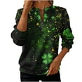 thumbnail image 3 of TaTaai Women's St. Patrick's Day Print Long Sleeve Sweatshirt Fashion Loose Round Neck Casual Top Soft Comfortable for Daily Home Office Streetwear Spring Fall Winter Gift, 3 of 5