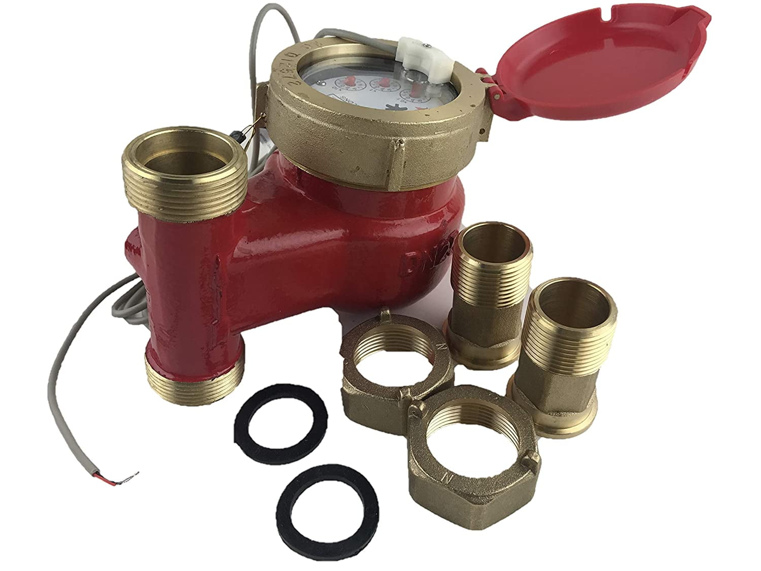 DAE V100RP 1” Vertical Hot Water Meter with Pulse Output, Measuring in