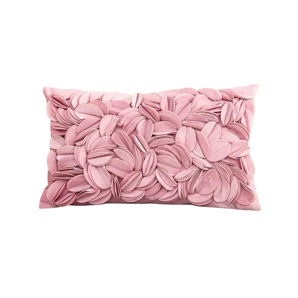 COM1950s Sofa Covers for Living Room, Scandinavian Style Solid Color Pillowcover Leaf Pillowcover Soft and Comfortable Sofa Bedroom Decorative Cushion Cover, Cushion Covers for Living Room