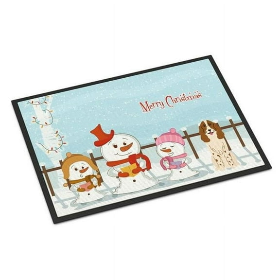 Carolines Treasures Merry Christmas Carolers Russian Spaniel Door Mat Indoor Rug or Outdoor Welcome Mat 18x27 Doormat