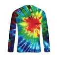thumbnail image 5 of Mens Long Sleeve Tshirts Classic Fit Tie-dye Gradient Color Fall Spring Casual Tee Shirt Crew Neck Base Layer Tops (2XL, Tie-dye D), 5 of 5