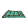 thumbnail image 2 of Ahgly Company Indoor Round Persian Turquoise Blue Traditional Area Rugs, 7' Round, 2 of 4