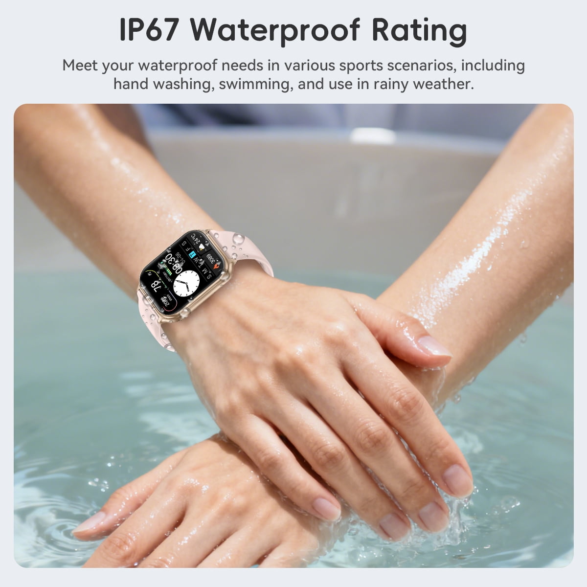 Smart Watch 700mAh Bluetooth Call(Answer/Make) IP68 Waterproof Fitness Tracker Smartwatches for Android Ios women men watch