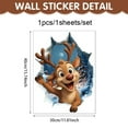 thumbnail image 3 of WMGHA 3D Snowman Breaking Through Wall Decals - PVC Adhesive Holiday Window Stickers for Kids' Rooms, Festive Christmas Wall Art for Living Room and Home Decor, 3 of 5