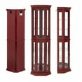 thumbnail image 6 of Lighted Corner Display Curio Cabinet Wooden Shelving Unit with Tempered Glass Door,  Bar and Liquor Storage Area with 6 Shelves，Wine Cabinet, 6 of 17