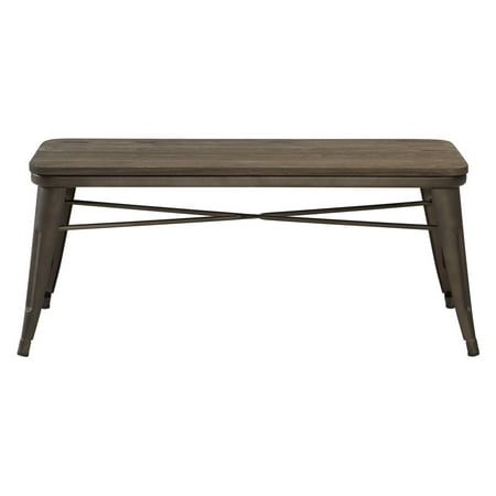 Style Backless Bench - Industrial Style Backless Bench, Gunmetal