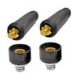 thumbnail image 1 of davian 4 Pieces Welding Cable Connector TIG Welding Panel Connector Quick Fitting Plug Socket Copper Premium Construction Suitable for Repair Replacement Black, 1 of 8
