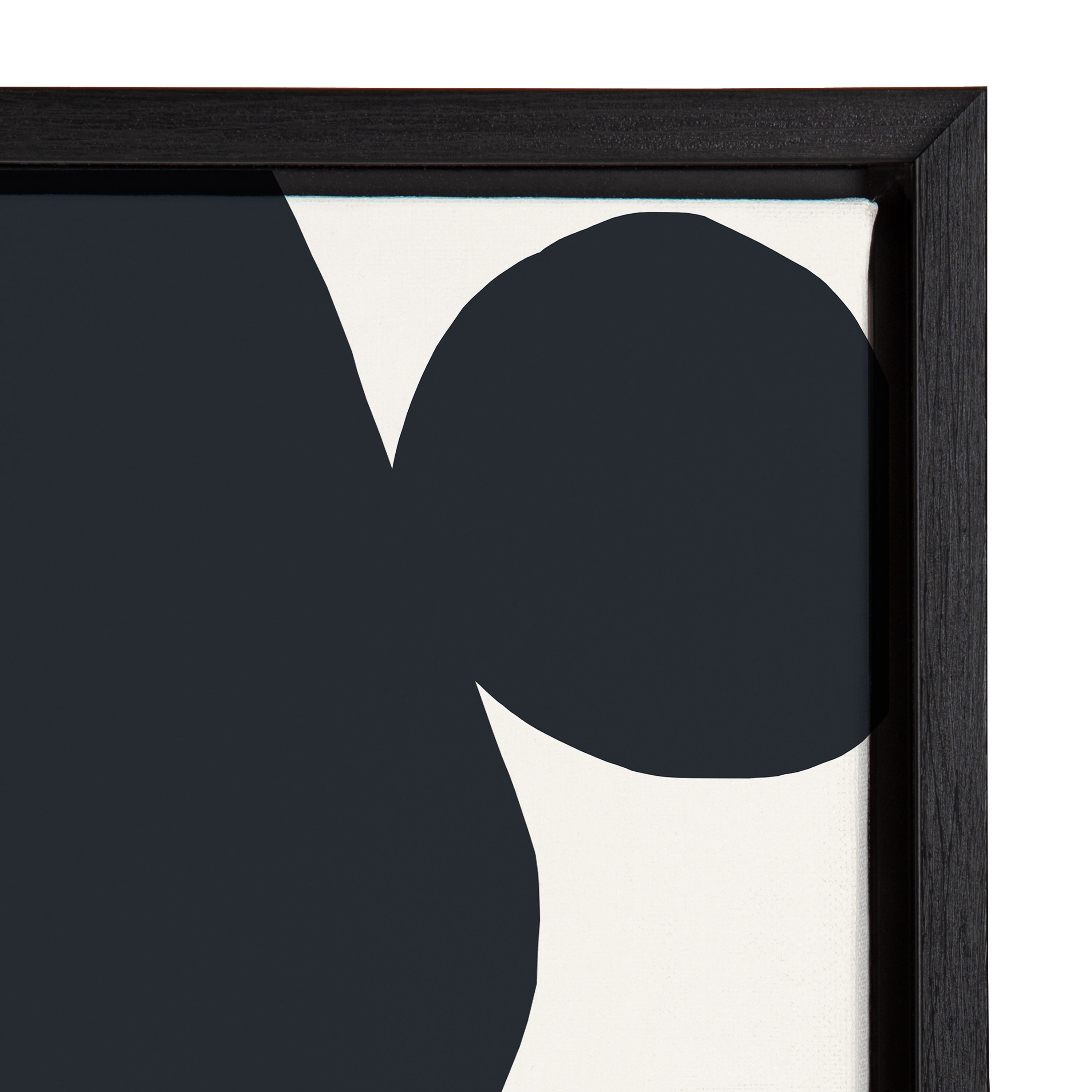 Kate and Laurel Sylvie Quiet Jungle 1 Framed Canvas Wall Art by Kelly Knaga, 28x38 Black, Modern Abstract Art for Wall