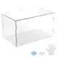 thumbnail image 1 of Caja de exhibición de acrílico de 1 paquete, 13.8x7.9x7.9 pulgadas/35x20x20cm con base de madera blanca para coleccionables, 1 of 6