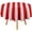 Pink Red Classic, variant on Round Table Cloth Stripe Red White Tablecloths Washable Table Cover for Kitchen Dinning Party Tabletop Modern Decoration,60inch