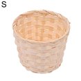 thumbnail image 1 of Visland Bamboo Woven Basket Bra Sundries Organizer Rattan Plant Box Desktop Container, 1 of 3