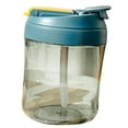 thumbnail image 2 of Bonita botella de agua portátil de plástico azul para senderismo, caminatas y actividades al aire libre con pajita, 2 of 8