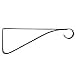 Plant Bracket Black, 12 inch, Plant Bracket Black 12 in