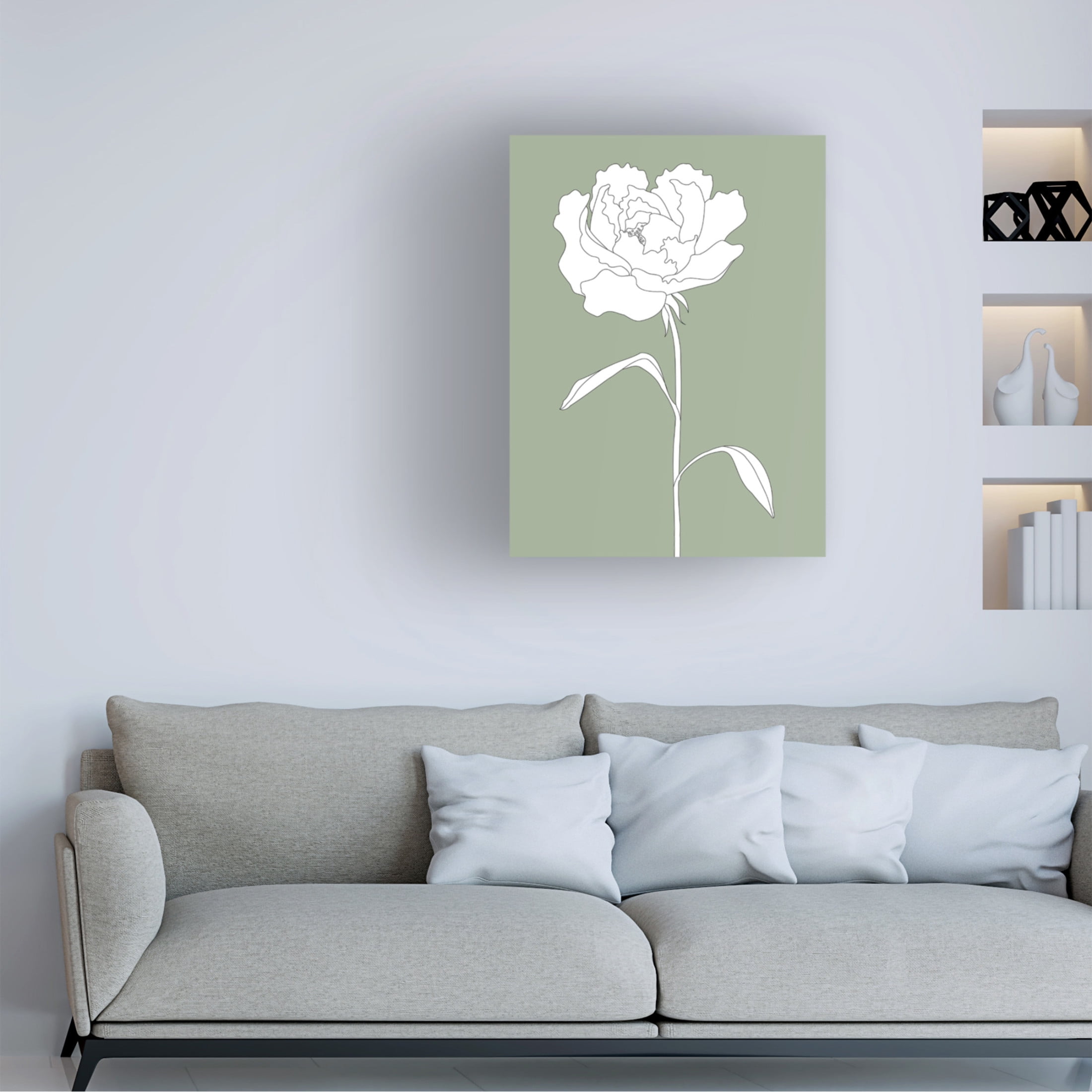 Trademark Fine Art Pictufy Studio II Rose in Green Canvas Wall Art