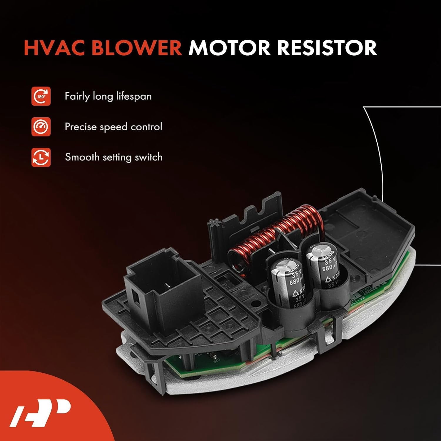 A-Premium HVAC Blower Motor Resistor Compatible with Porsche Cayenne 2011-2018 Volkswagen Touareg 2011-2017 Front