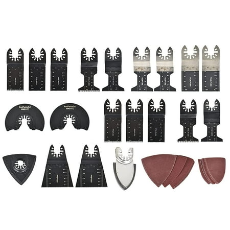 

Oscillating Saw Blade Bimetallic Multi-Tool Blade for Wood Plastic and Hard Materials 40 Pieces with Sandpaper