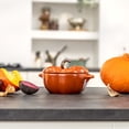 thumbnail image 6 of Staub Ceramic 24-oz Pumpkin Cocotte - Burnt Orange, 6 of 8