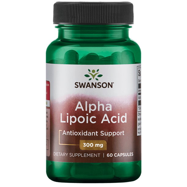 Swanson Alpha Lipoic Acid Capsules, 300 mg, 60 Ct