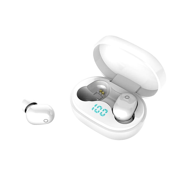 Auriculares de control táctil inteligente compatibles con Bluetooth auriculares IPX5 IPX5 Impermeable Pantalla de energía Earbudos deportivos Suministros Blanco Inevent EL014536-02B