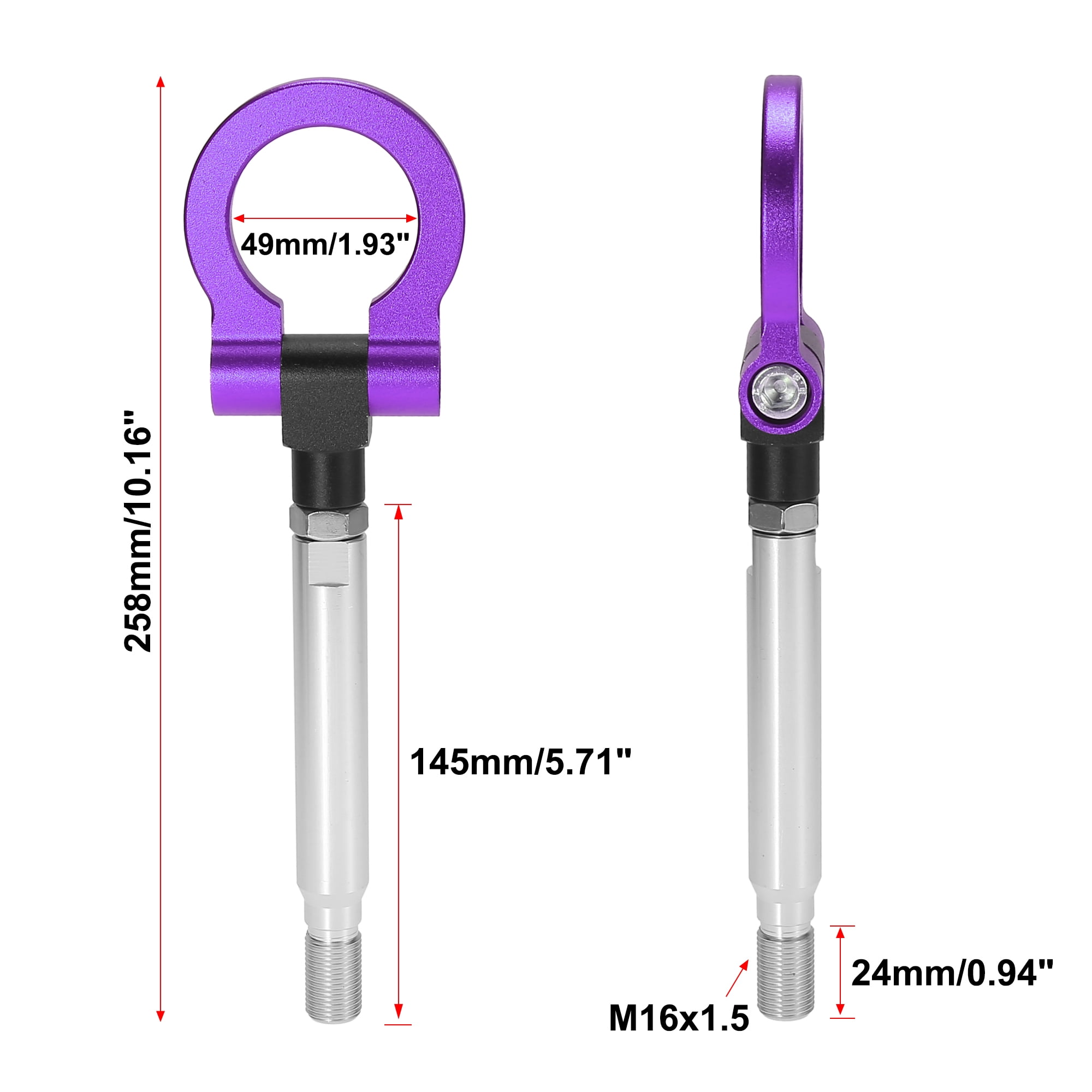 Unique Bargains Front Bumper Trailer Ring Eye Towing Tow Hook for Subaru Purple
