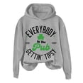 thumbnail image 1 of WZXFASHION In The Pub Letter Print St. Pa’S Day Personality Hooded Sweatshirt Clearance pullover sweater, 1 of 4