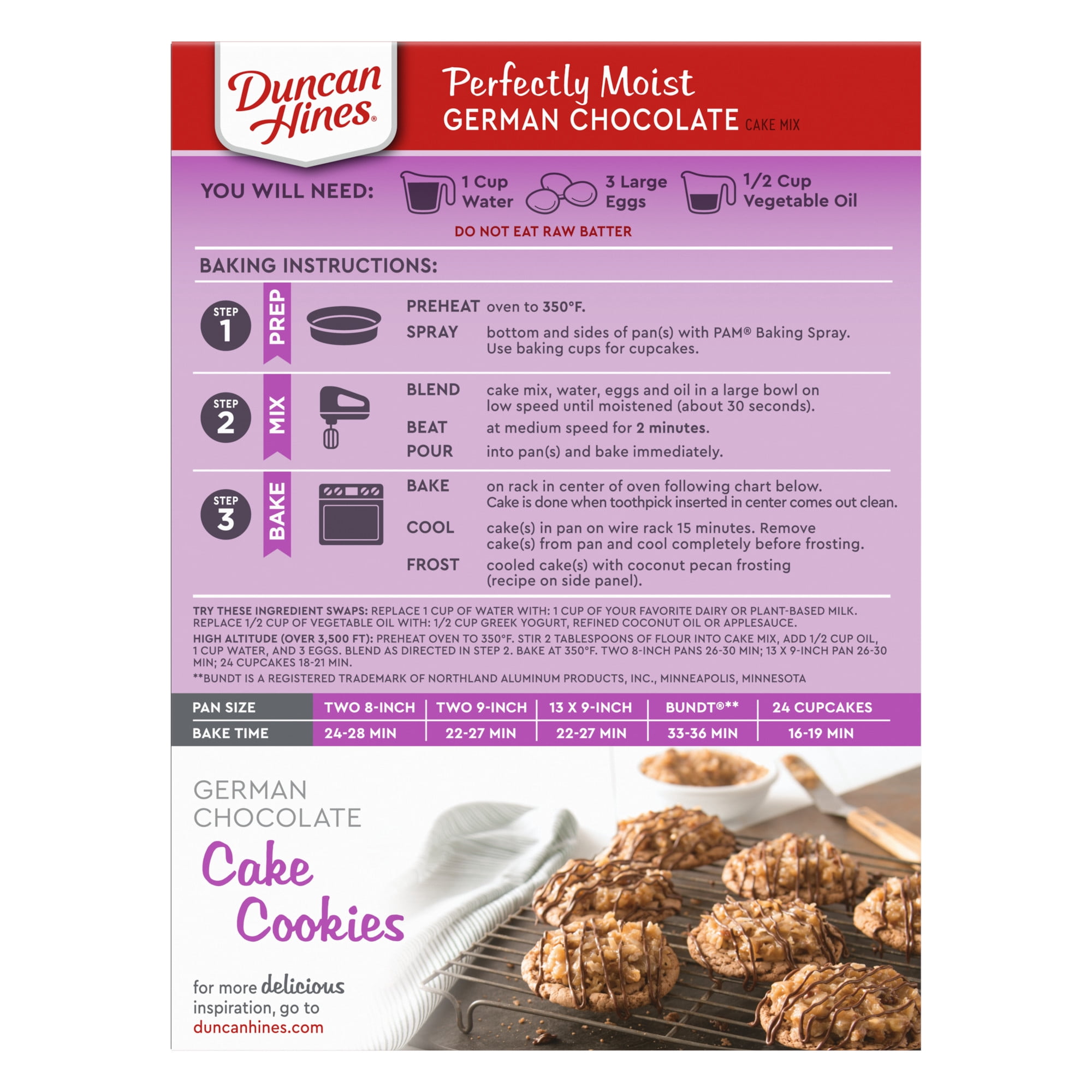 Duncan Hines Signature Perfectly Moist German Chocolate Cake Mix, 15.25 oz.