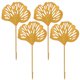 thumbnail image 1 of Houderco 4Ud De Hoja De Ginkgo Dorados En Metal Para Pared Con Hueco Decorativo Y Multifuncional, 1 of 6