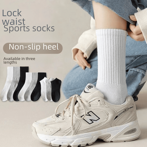 Calcetines deportivos blancos hasta la mitad de la pantorrilla para estudiantes masculinos y femeninos de otoño e invierno, calcetines largos desodorantes transpirables que absorben el sudor