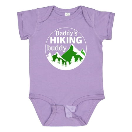 

Inktastic Daddy s Hiking Buddy with Mountains and Trees Gift Baby Boy or Baby Girl Bodysuit