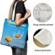 thumbnail image 3 of Gudetama: An Eggcellent Adventure Bolso de tela con estampado de lienzo para mujer, bolsa de compras reutilizable y estética, con cremallera interior, regalo para mujer, 35 × 40 cm., 3 of 6
