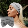 thumbnail image 3 of Hauiodp Headbands for Women, Wide Hair Bands, Elastic Thick Head Bands, Stretchy Soft Sports Sweat Bands for Spa Workout Running Gym, Twist Knotted Cotton Cloth Turban Hair Accessories, 3 of 5