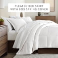 thumbnail image 3 of Tailored Pleated Bed Skirt Box Spring Frame Cover Dust Ruffle in Chocolate Brown for Cal King Size Bedding by Comfort Canopy, 3 of 12