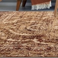 thumbnail image 6 of HomeRoots 487126 5 x 8 ft. Maroon & Gold Abstract Power Loom Distressed Stain Resistant Rectangle Area Rug, 6 of 8