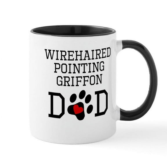 CafePress - Wirehaired Pointing Griffon Dad Mugs - 11 oz Ceramic Mug - Novelty Coffee Tea Cup