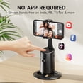 thumbnail image 3 of PINHEN Auto Face Tracking Tripod, 360° Rotation Auto Tracking Phone Holder, No App, Phone Camera Mount with Remote and Gesture Control, Rechargeable Smart Shooting Holder for Video Recording, Tiktok, 3 of 8