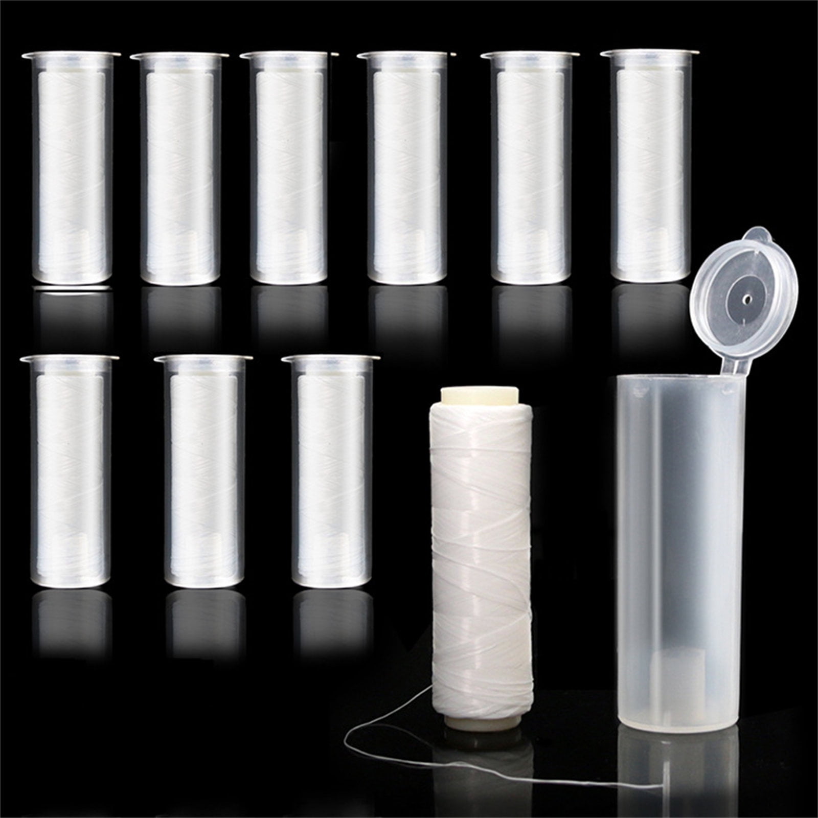10Pcs Fishing Thread Nylon Elastic Fishing Line Fishing Baits Thread Spool Stretchy Fishing Line Baits Wrap Thread