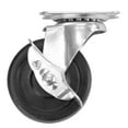 thumbnail image 6 of 3ox Caster Heavy Duty Rubber 3" Swivel Casters with Brake, Black, 4 Count, 6 of 7