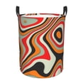 thumbnail image 1 of DouZhe Waterproof Collapsible Large Laundry Baskets, Abstract Swirl Waves Prints Circular Hamper with Handles, 1 of 7