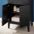thumbnail image 5 of Sink Vanity Cabinet, Wood, Black White, Modern Contemporary Urban Design, Hotel Bedroom Bathroom Master Suite Guest, 5 of 10