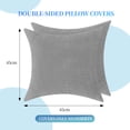 thumbnail image 2 of JIATER Pack of 2 Throw Pillow Covers 18x18,Linen Decorative Pillow Covers for Couch,Charcoal, 2 of 6