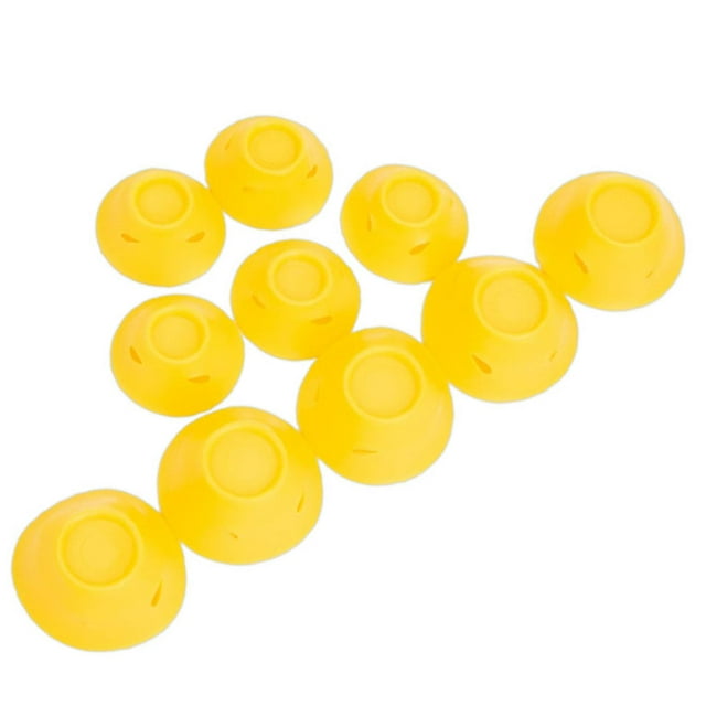 10 piezas de rodillos de silicona para el cabello, herramienta de peinado, herramientas de peluquería grandes y pequeñas Amarillo