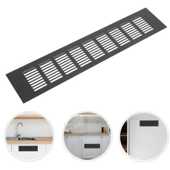 FRCOLOR Multi-functional Cabinet Vent Cover Ventilation Grille Cupboard Vent Rectangular Vent Grille Aluminum Alloy Grille For Furniture