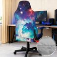 thumbnail image 3 of TSOVTHRID Galaxy Nebula Print Gaming Chair Cover with Armrest Cover, Cow Sunflower Non Slip Rotating Chair Slipcover Anti-Dust Chair Seat Protector with Elastic Band, 3 of 7