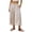 Beige, variant on Women's Linen Cotton Pants Summer Wide Leg Casual Cropped Culottes With Pockets Loose Breathable Relaxed Fit Daily Trousers