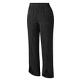 thumbnail image 3 of Women's Solid Color Corduroy Pants, Elastic Waist Straight Leg Trousers, Casual Pull On High Waisted Fall Winter Slacks with Pockets for Daily Wear Black L, 3 of 5